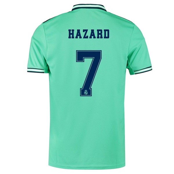 Camiseta Real Madrid NO.7 Hazard Replica Tercera Ropa 2019/20 Verde